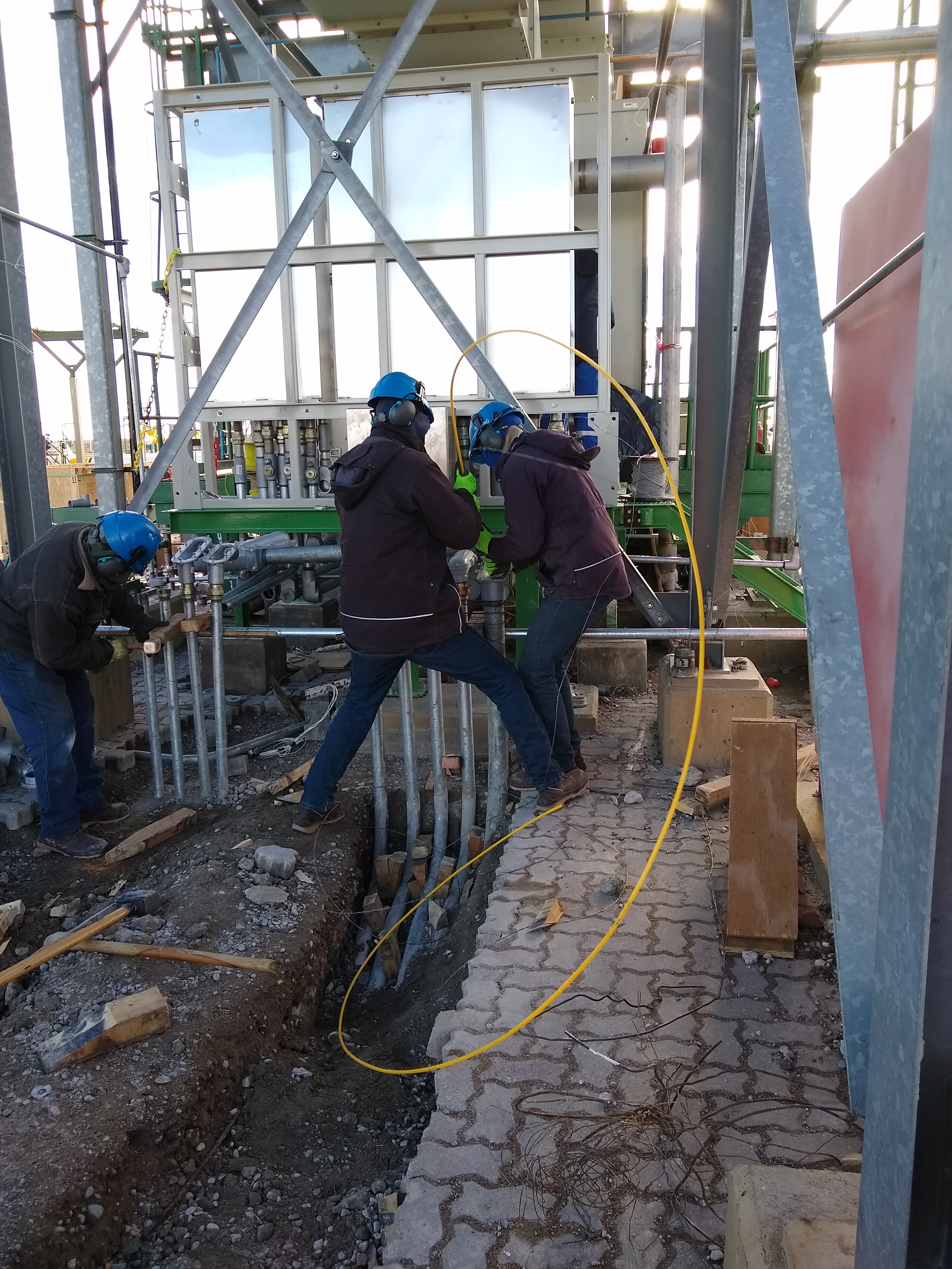 Tendido en obra